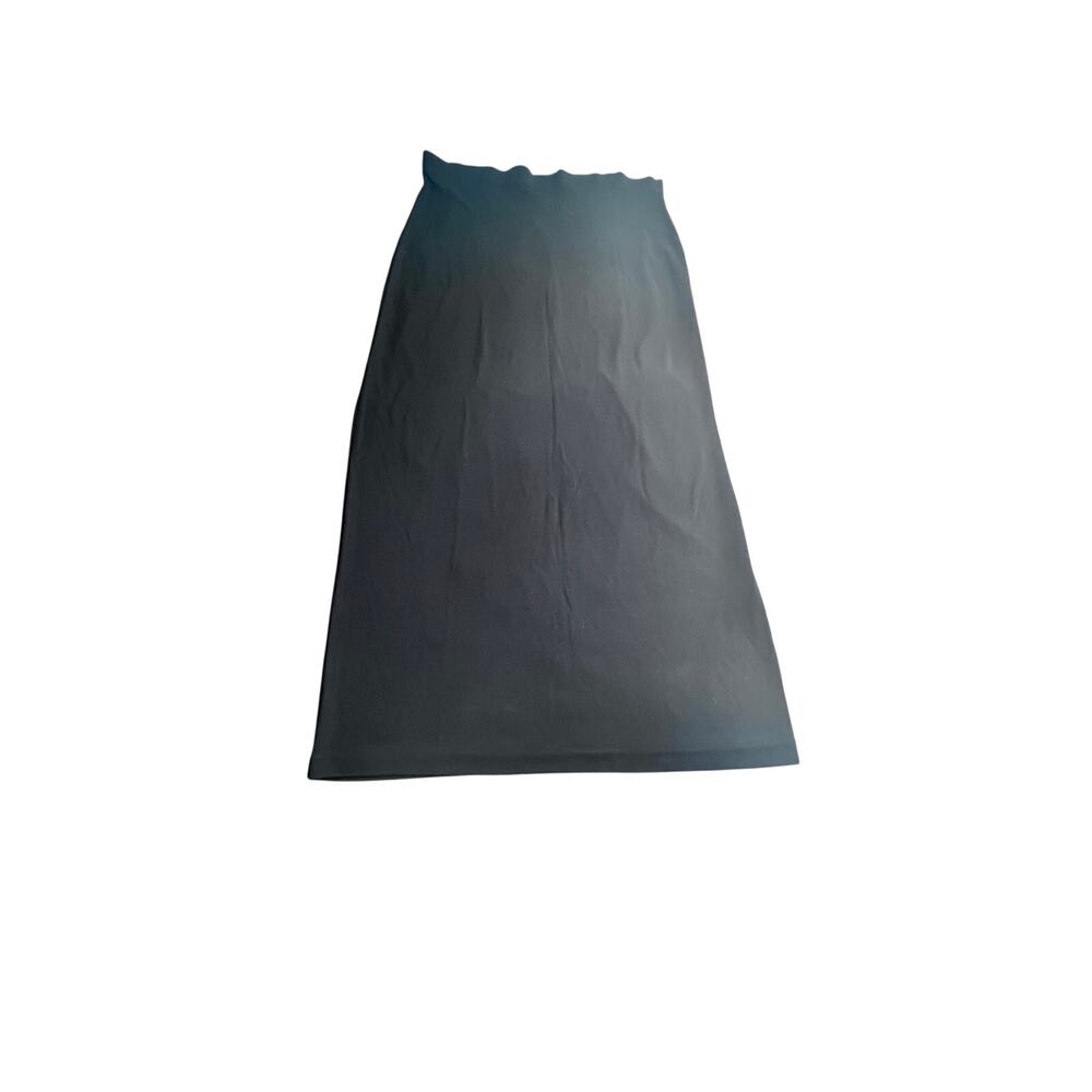 DKNY Black Midi Pencil Skirt Women’s Size Large Stretch Career Minimalist